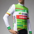 Heren Fietskleding Ale Crelan Corendon 2025 shirt met lange mouwen