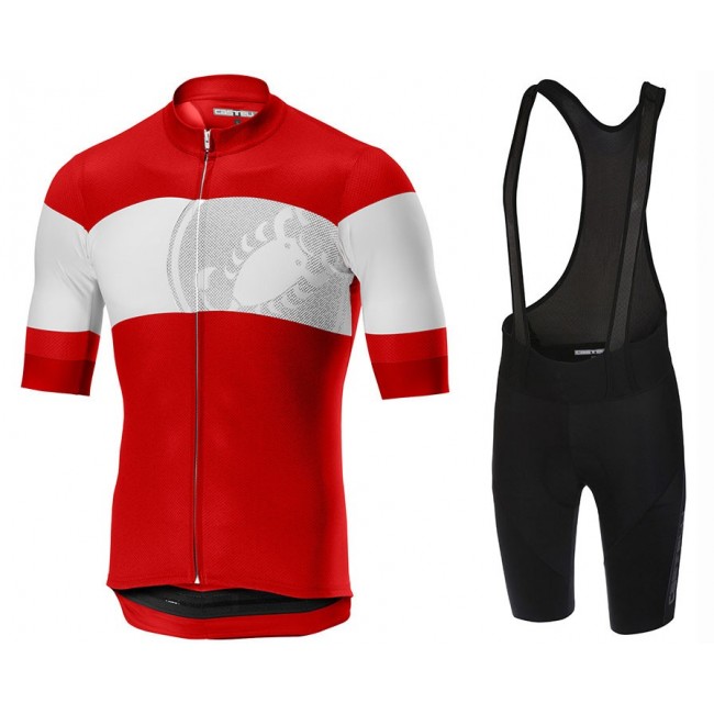 2019 Casteli Ruota Rood Fietskleding Set Fietsshirt Met Korte Mouwen+Korte Koersbroek Bib 361FQRM 2019 Casteli Ruota Rood Fietskleding Set Fietsshirt Met Korte Mouwen+Korte Koersbroek Bib 361FQRM
