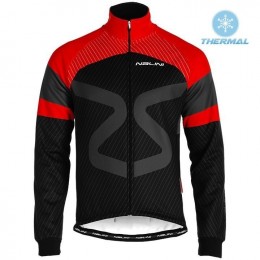 2019 Nalini Tuono Zwart-Rood Thermal Wielershirt Lange Mouw 442EYOH