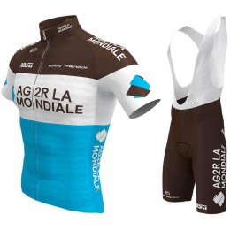 AG2R LA MONDIALE 2019 Fietskleding Set Wielershirt Korte Mouw+Korte Fietsbroeken Bib