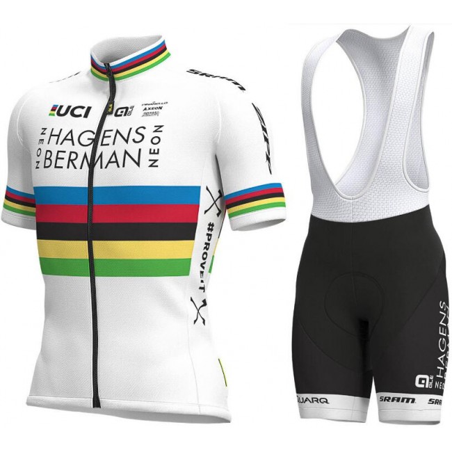 2019 World Champion Hagens Berman Axeon Fietskleding Set Wielershirt Korte Mouw+Korte Fietsbroeken Bib 2019 World Champion Hagens Berman Axeon Fietskleding Set Wielershirt Korte Mouw+Korte Fietsbroeken Bib