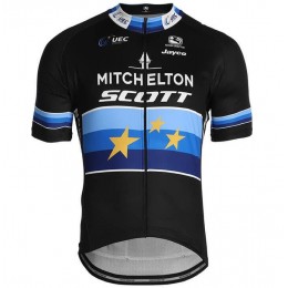 MITCHELTON-SCOTT European Champion 2019 Wielershirt Korte Mouw