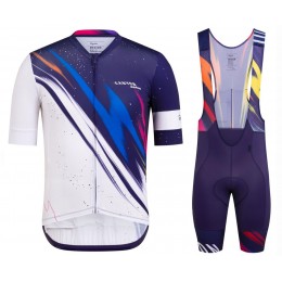 2020 Canyon Team Blauw-Wit Fietskleding Set Fietsshirt Met Korte Mouwen+Korte Koersbroek Bib 139OAQO