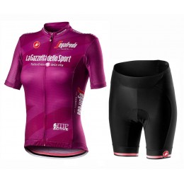 2020 GIRO D'ITALIA Maglia Ciclamino Dames Fietskleding Set Wielershirt Korte Mouw+Korte Fietsbroeken Bib 926LWYB