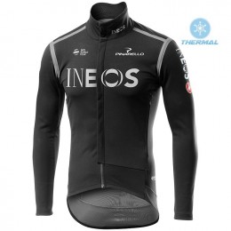 2020 INEOS zwart Thermal Wielershirt Lange Mouw 960VRPJ