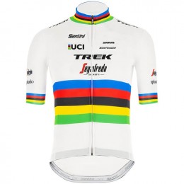 2020 Trek Segafredo World Champion Wit Wielershirt Korte Mouw 107YYXW