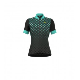 ALE EXCEL BOLAS Dames Wielershirt Korte Mouw Turquoise