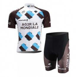 Ag2r La Mondiale 2014 Wielerkleding Set Set Wielershirts Korte Mouw+Fietsbroek