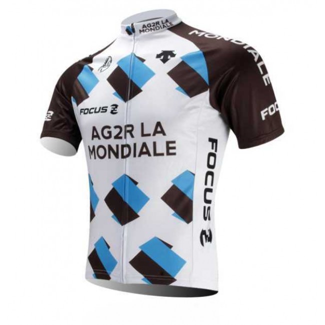 Ag2r La Mondiale 2014 Wielershirt Met Korte Mouwen Ag2r La Mondiale 2014 Wielershirt Met Korte Mouwen