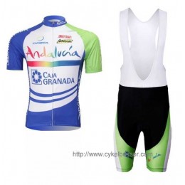 Andaluci Caja Granada Fietskleding Set Fietsshirt Met Korte Mouwen+Korte Koersbroek