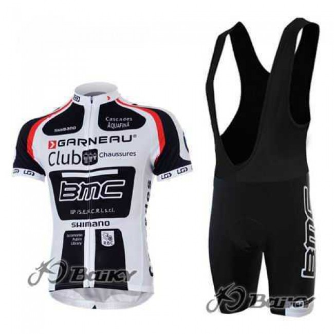 BMC Garneau Teams Fietskleding Set Fietsshirt Met Korte Mouwen+Korte Koersbroek Wit BMC Garneau Teams Fietskleding Set Fietsshirt Met Korte Mouwen+Korte Koersbroek Wit