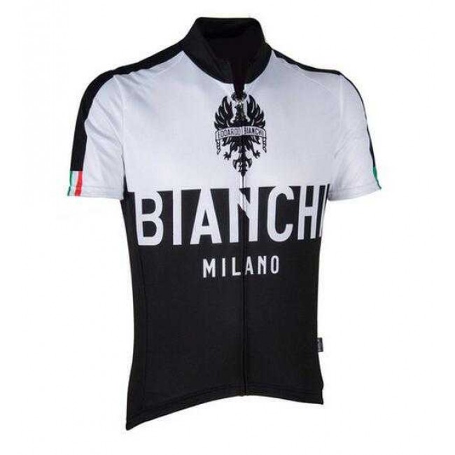 2016 BIANCHI-MILANO NALON Wielershirt Korte Mouw Zwart Wit 2016 BIANCHI-MILANO NALON Wielershirt Korte Mouw Zwart Wit