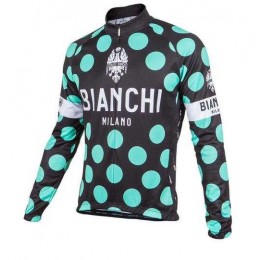 2016 BIANCHI-MILANO POLKA DOT Wielershirt Lange Mouwen