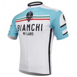 Bianchi 2014 Wielershirt Met Korte Mouwen Wit Blauw