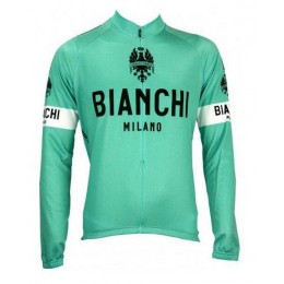 2016 BIANCHI-MILANO Wielershirt Lange Mouwen Blauw