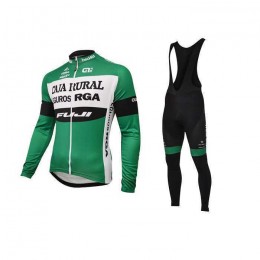2016 Caja Rural Fietskleding Wielershirt Lange Mouw+Lange Fietsbroeken Bib