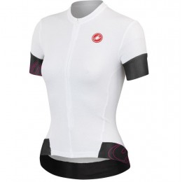 2016 Castelli Vrouwen Fortuna Wielershirt Korte Mouw Wit Zwart