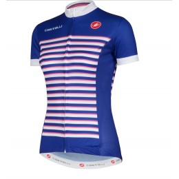 2016 Castelli Vrouwen Exclusive Sailor Volo Wielershirt Korte Mouw Blauw