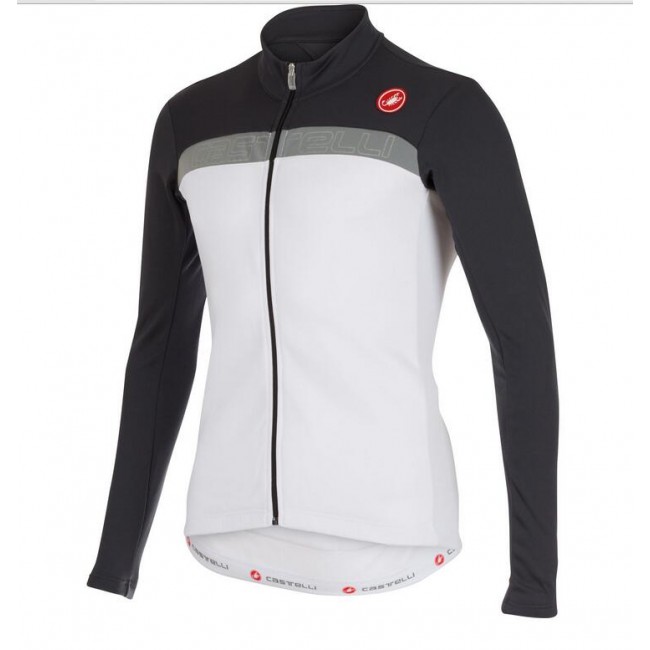 2016 Castelli Criterium Wielershirt Lange Mouwen Wit Zwart 2016 Castelli Criterium Wielershirt Lange Mouwen Wit Zwart