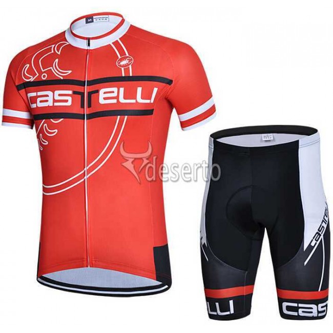 2015 Castelli Fietskleding Korte Mouw+Fiets Broek Rood 2015 Castelli Fietskleding Korte Mouw+Fiets Broek Rood