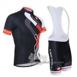 Castelli FramHerenti Fietskleding Set Fietsshirt Met Korte Mouwen+Korte Koersbroek Zwart