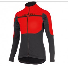 2016 Castelli Secondo Strato Wielershirt Lange Mouwen Rood Zwart