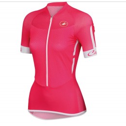 2016 Castelli Vrouwen Climbers Wielershirt Korte Mouw Rood