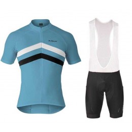 2017 De Marchi Team Fietskleding Set Fietsshirt Met Korte Mouwen+Korte Koersbroek Blauw