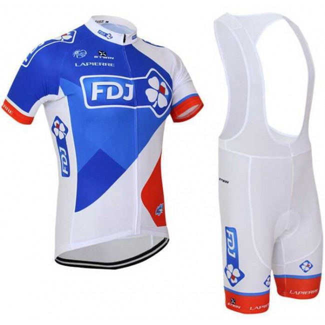 2015 FDJ Fietskleding Set Fietsshirt Met Korte Mouwen+Korte Koersbroek 2015 FDJ Fietskleding Set Fietsshirt Met Korte Mouwen+Korte Koersbroek