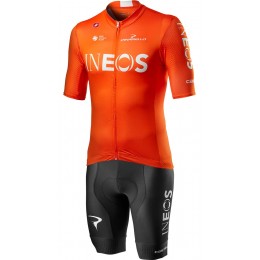 Wielerkleding Profteams 2020 TEAM INEOS Training Edition Set Fietskleding Set Wielershirt Korte Mouwen+Fietsbroek Korte Geel