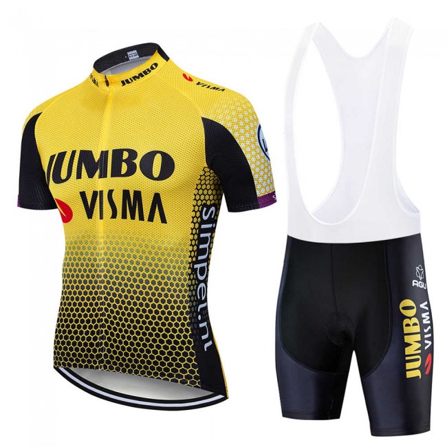 Wielerkleding Profteams 2020 TEAM JUMBO-VISMA Fietskleding Set Fietsshirt Met Korte Mouwen+Koersbroek Korte Wielerkleding Profteams 2020 TEAM JUMBO-VISMA Fietskleding Set Fietsshirt Met Korte Mouwen+Koersbroek Korte