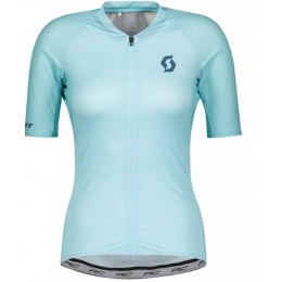 Wielerkleding Profteams 2020 Dames SCOTT RC Premium Wielershirt Met Korte Mouwen Blauw