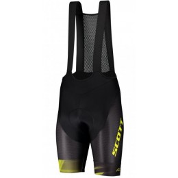 Wielerkleding Profteams 2020 SCOTT RC Pro+++ Koersbroek Korte Zwart/Giallo