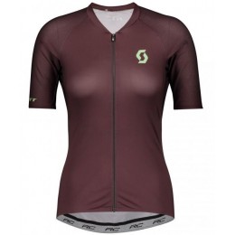 Wielerkleding Profteams 2020 Dames SCOTT RC Premium Wielershirt Met Korte Mouwen Marrone
