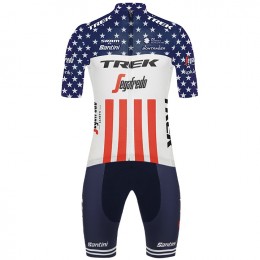 Wielerkleding Profteams 2020 TREK-SEGAFREDO Amerikanischer Meister Fietskleding Set Wielershirt Korte Mouwen+Fietsbroek Korte