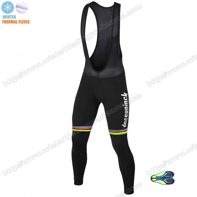 Winter Thermal Fleece Deceuninck Quick Step 2020 UCI World Champion Lange Fietsbroeken Bib OWIFY Winter Thermal Fleece Deceuninck Quick Step 2020 UCI World Champion Lange Fietsbroeken Bib OWIFY