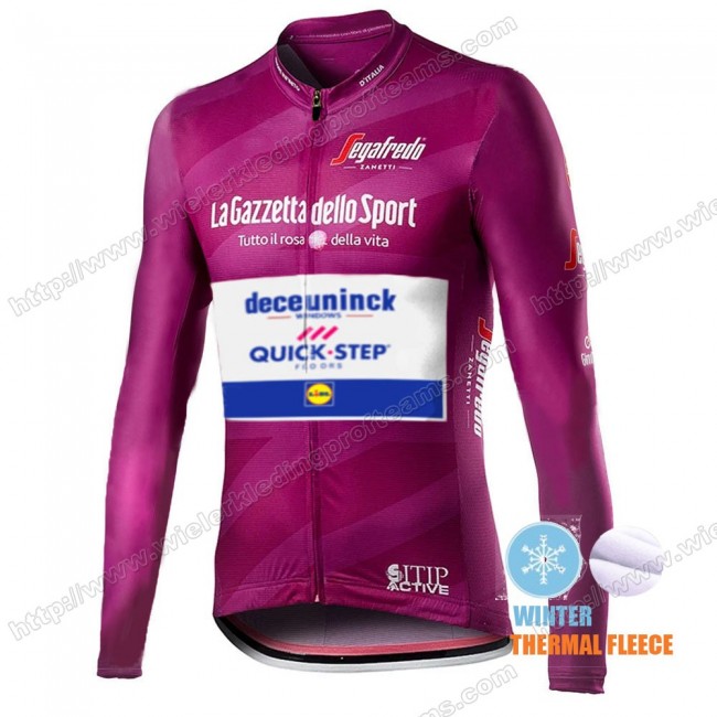 Winter Thermal Fleece Men Giro D'italia Quick Step 2021 Wielershirts Lange Mouwen LKWPP Winter Thermal Fleece Men Giro D'italia Quick Step 2021 Wielershirts Lange Mouwen LKWPP
