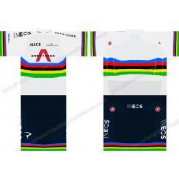 Team INEOS Grenadier 2020 UCI World Champion Wielerkleding Set Wielershirts Korte+ Wielrenbroek ZWGVO