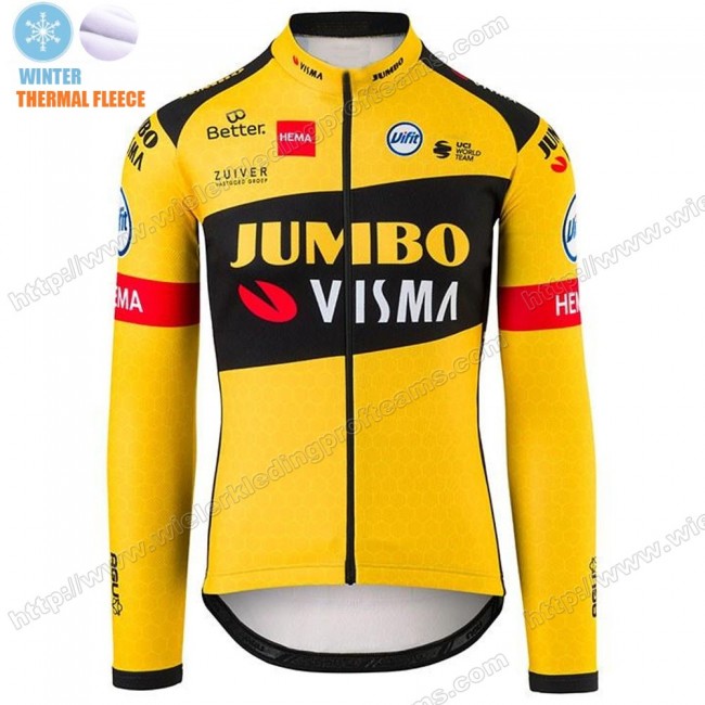 Winter Thermal Fleece Jumbo Visma 2020 Pro Team Fietskleding Set Wielershirts Lange Mouw+Lange Wielrenbroek Bib ZZXQT Winter Thermal Fleece Jumbo Visma 2020 Pro Team Fietskleding Set Wielershirts Lange Mouw+Lange Wielrenbroek Bib ZZXQT