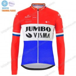 Winter Thermal Fleece Jumbo Visma 2020 Dutch Wielershirts Lange Mouw LSLTQ