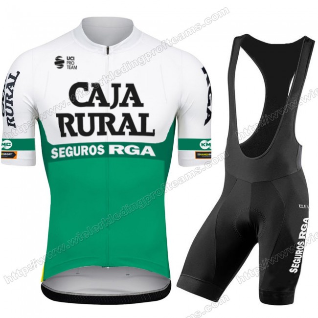 Caja Rural Pro 2021 Team Fietskleding Set Fietsshirt Met Korte Mouwen+Korte Koersbroek Bib DWFZP Caja Rural Pro 2021 Team Fietskleding Set Fietsshirt Met Korte Mouwen+Korte Koersbroek Bib DWFZP