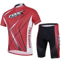 2014 Fox Bike Teams Wielerkleding Set Set Wielershirts Korte Mouw+Fietsbroek Rood