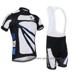 Teams Giordana Fietskleding Set Fietsshirt Met Korte Mouwen+Korte Koersbroek Wit Zwart