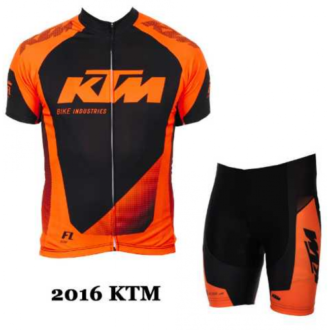 2016 KTM Fietskleding Wielershirt Korte Mouw+Korte Fietsbroeken Oranje 05 2016 KTM Fietskleding Wielershirt Korte Mouw+Korte Fietsbroeken Oranje 05