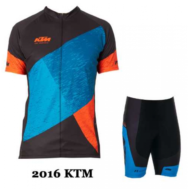 2016 KTM Fietskleding Wielershirt Korte Mouw+Korte Fietsbroeken Blauw 04 2016 KTM Fietskleding Wielershirt Korte Mouw+Korte Fietsbroeken Blauw 04