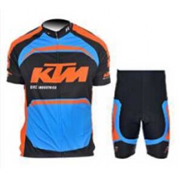 2015 KTM Pro Team Blauw Zwart Wielershirt Korte Mouwen+Fietsbroek