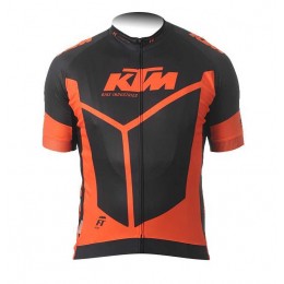 2015 KTM Pro Team Zwart Orange Wielershirt Met Korte Mouwen
