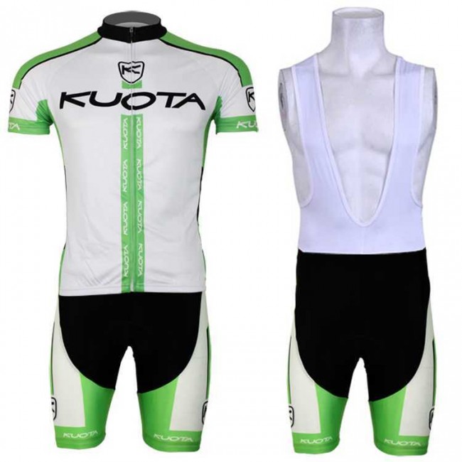 2013 KUOTA Fietskleding Set Fietsshirt Met Korte Mouwen+Korte Koersbroek Wit Groen 2013 KUOTA Fietskleding Set Fietsshirt Met Korte Mouwen+Korte Koersbroek Wit Groen