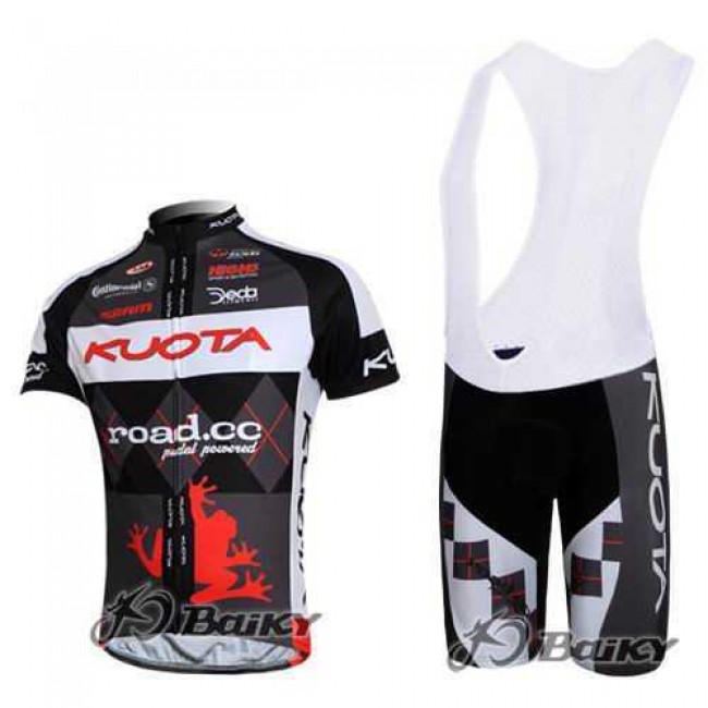 Kuota SRAM Road Pro Team Fietskleding Set Fietsshirt Met Korte Mouwen+Korte Koersbroek Zwart Wit Kuota SRAM Road Pro Team Fietskleding Set Fietsshirt Met Korte Mouwen+Korte Koersbroek Zwart Wit