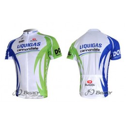 Liquigas Cannondale Pro Team Wielershirt Met Korte Mouwen Groen Wit